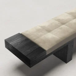 Panca in Pelle e Legno con Pietra Senza Tempo After All