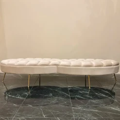 Panchina beige imbottita