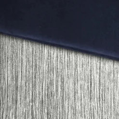 Panchina con frange blu e argento