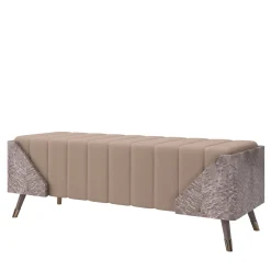 Panchina Elliot in legno e velluto