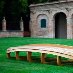 Panchina in legno di rovere curvato Barca