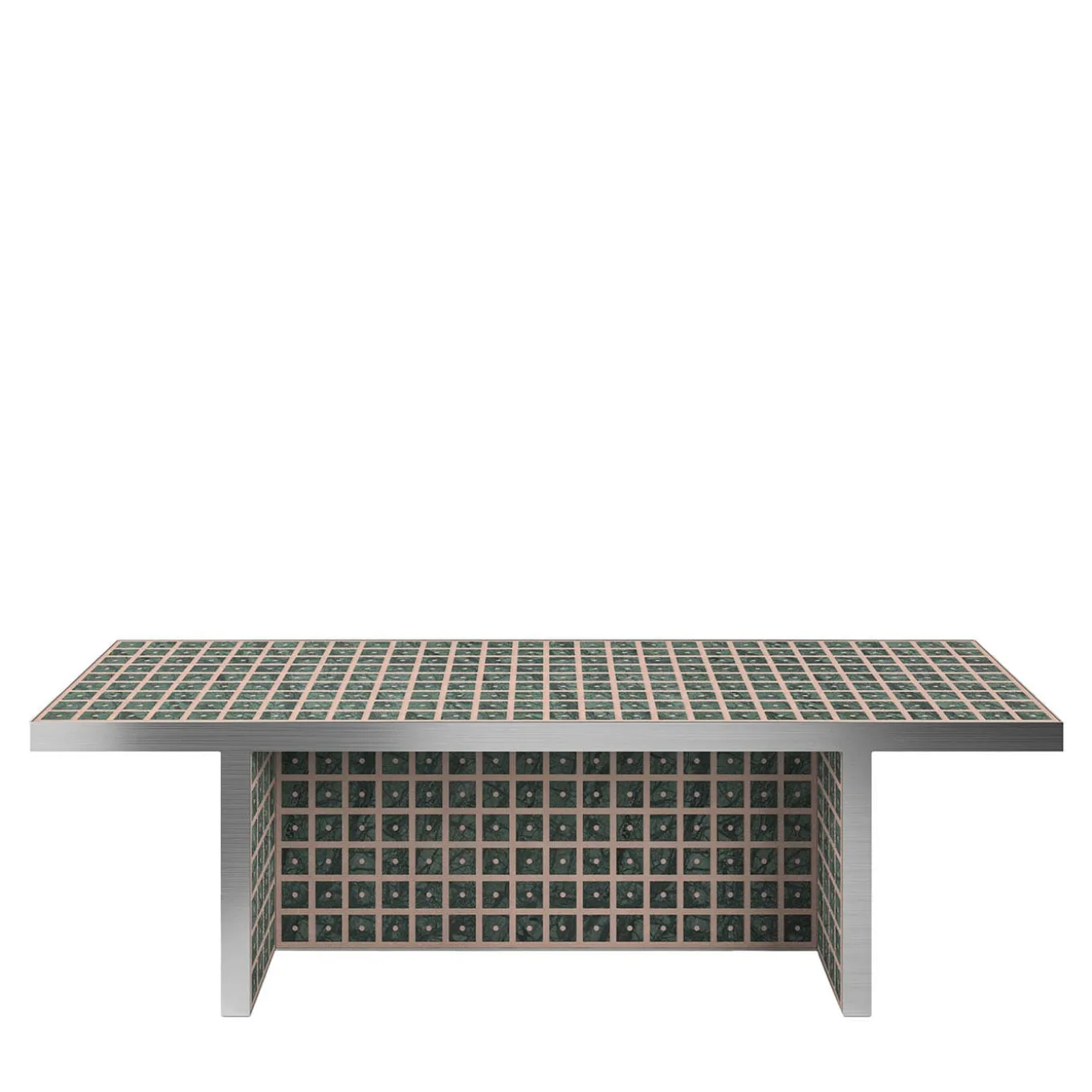 Panchina in marmo verde Guatemala e cemento di David & Nicolas