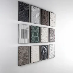 Pannello decorativo in marmo Carrara bianco Terre Arate