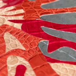 Pannello decorativo Lionfish in pelle e marmo Grey Stone