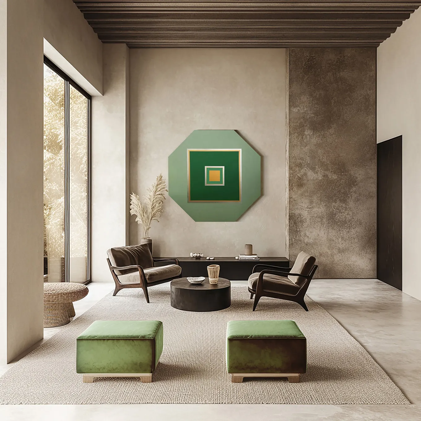 Pannello Decorativo Ottagonale Confidence Verde