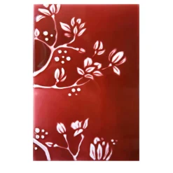 Pannello decorativo RD90 a rilievo in resina rossa