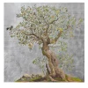 Pannello strutturato in foglia d'argento L'Ulivo