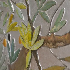 Pannello strutturato in foglia d'argento L'Ulivo