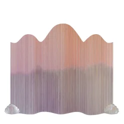 Paravento rosa Fluxus dipinto a mano