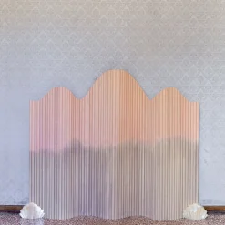 Paravento rosa Fluxus dipinto a mano