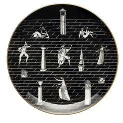 Passeggiata Archeologica Piatto nero di Gio Ponti