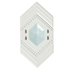 Piastrella di ceramica Enigma Bianco Lucido e Verde Vintage di Elena Salmistraro