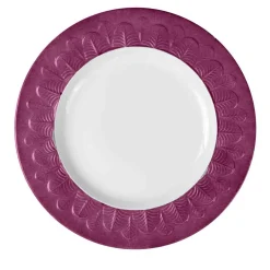 PIATTO DA DESSERT PAVONE - VIOLA