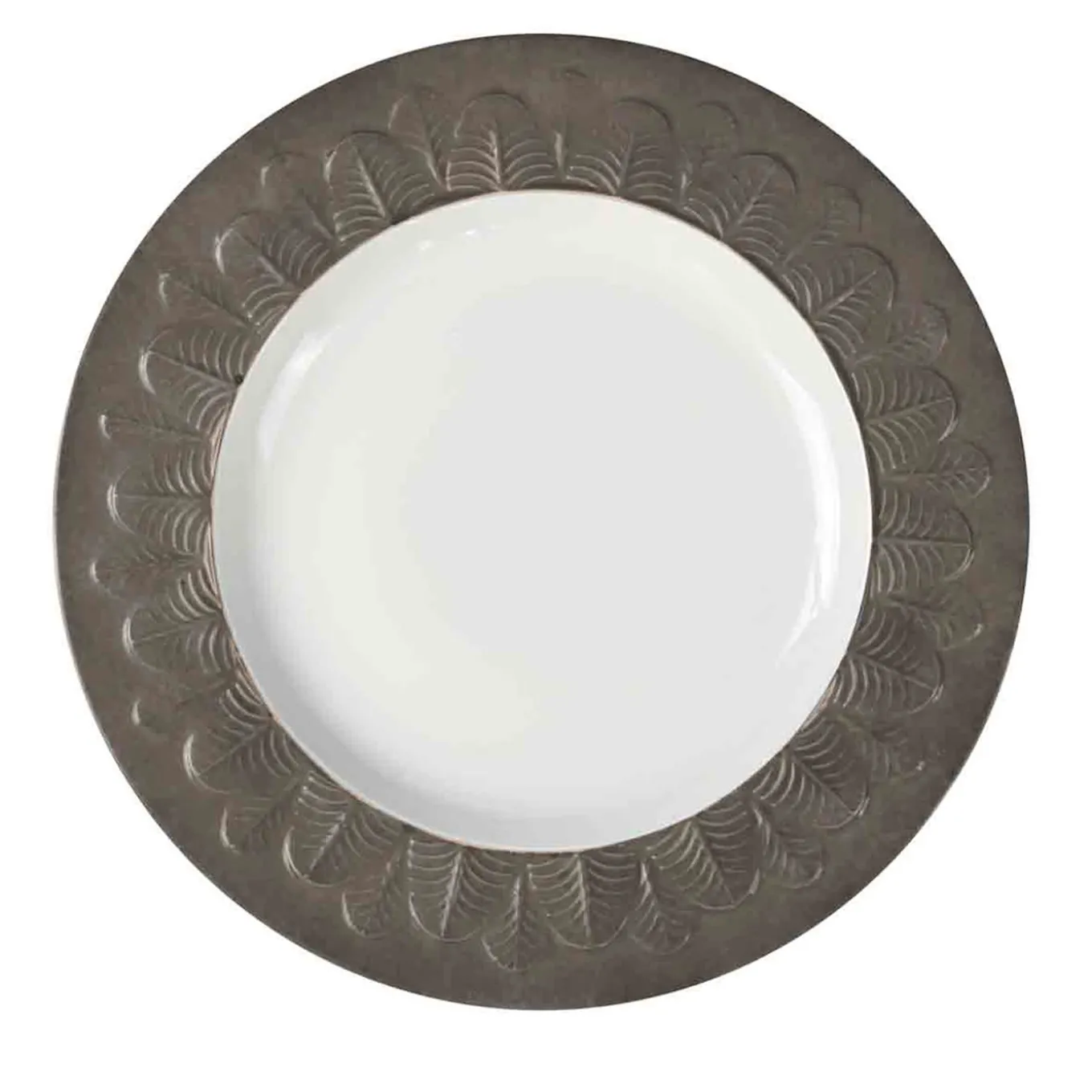 PIATTO DA DESSERT PAVONE - MARRONE