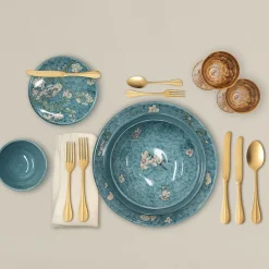 Piatto da frutta policromo 