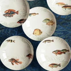 Piatto da minestra in porcellana Amami con pesci tropicali #4