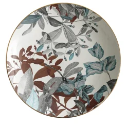 Piatto da minestra in porcellana Black Dragon Pool con foglie #4