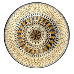 Piatto da parete in maiolica Rinascimento geometrico