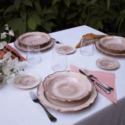 Piatto da portata Babi smerlato rosso mattone