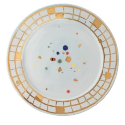 Piatto da portata con bordo in cristallo