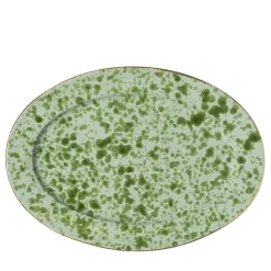 Piatto da portata in ceramica verde Pois