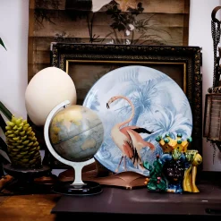 Piatto da portata in porcellana Flamingo Menagerie Ottomane