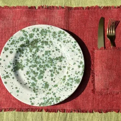 Piatto da portata verde screziato alle erbe