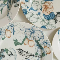 Piatto da pranzo policromo Bird Song #1