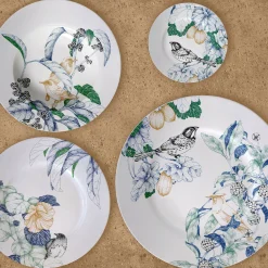 Piatto da pranzo policromo Bird Song #2