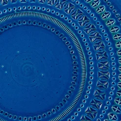 Piatto Decorativo Blu Grande di Aldo Londi