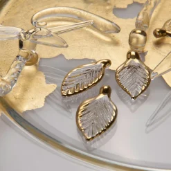 Piatto Decorativo da Cena in Vetro Dorato Aurora Libellula