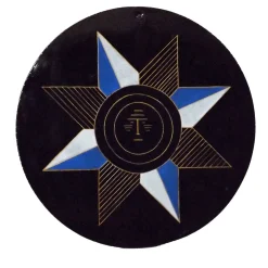 Piatto decorativo in metallo Quattro Soli