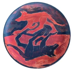 Piatto decorativo Lupi