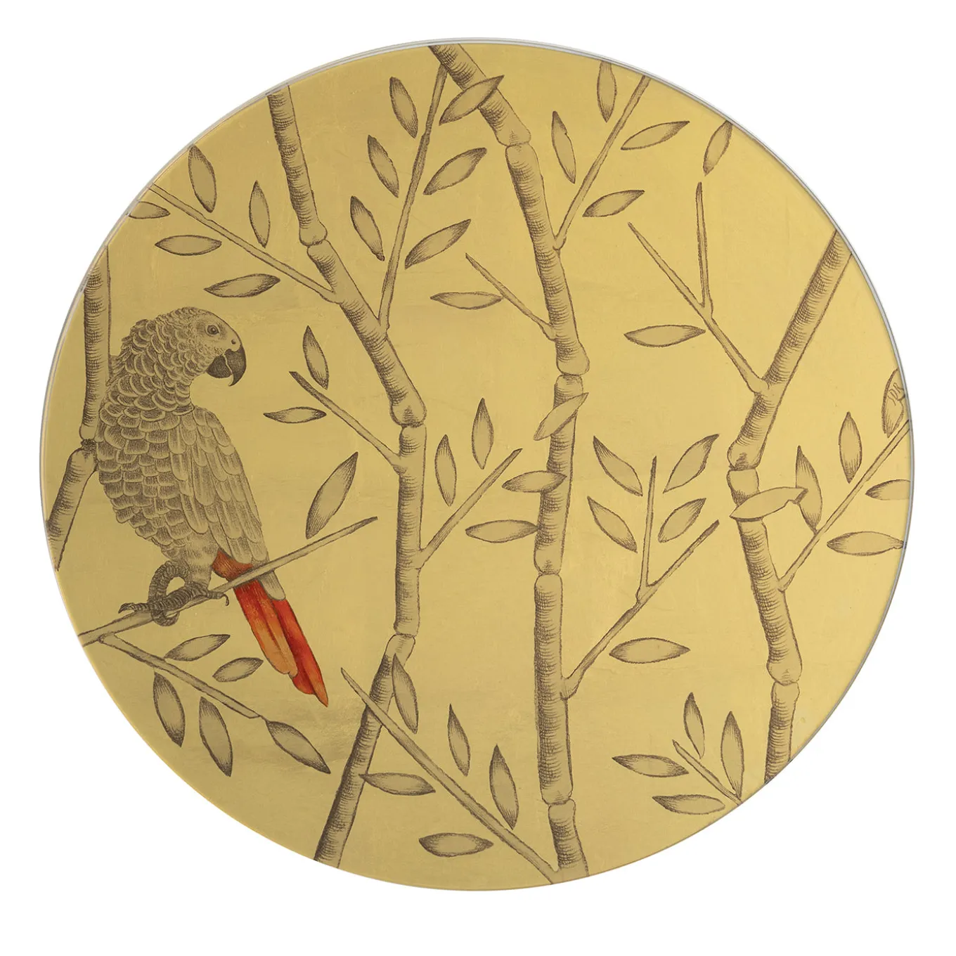 Piatto Decorativo Pappagallo Soggetto II Oro