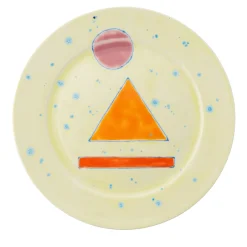 Piatto di servizio con bordo verde lime