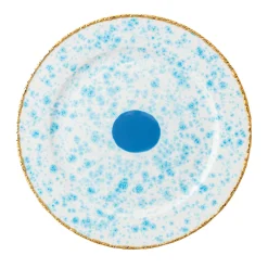 Piatto di servizio con bordo celeste