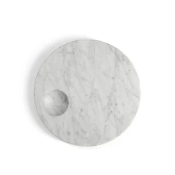 Piatto Ellipse in marmo di Carrara