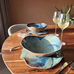 Piatto fondo Blue Cosmosis