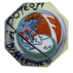 Piatto in ceramica futurista Marinetti