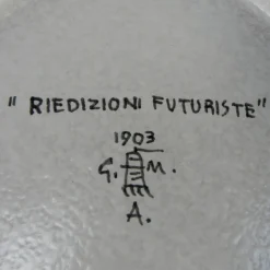 Piatto in ceramica futurista Marinetti