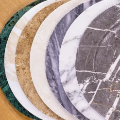 Piatto Omero in marmo Calacatta