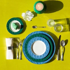 PIATTO PIANO PAVONE - BLU