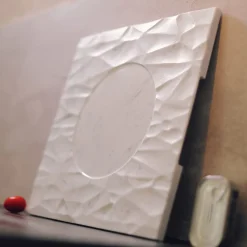 Piatto Q in marmo bianco di Carrara Palermo