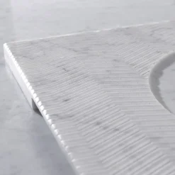 Piatto Q in marmo bianco di Carrara Firenze
