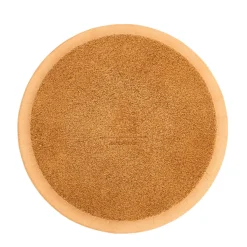 Piccola Scatola Rotonda in Cuoio Beige per Gioielli