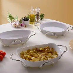 Pirofila rettangolare con supporto in argento di Itamar Harari