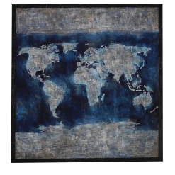 Pittura a globo blu e argento