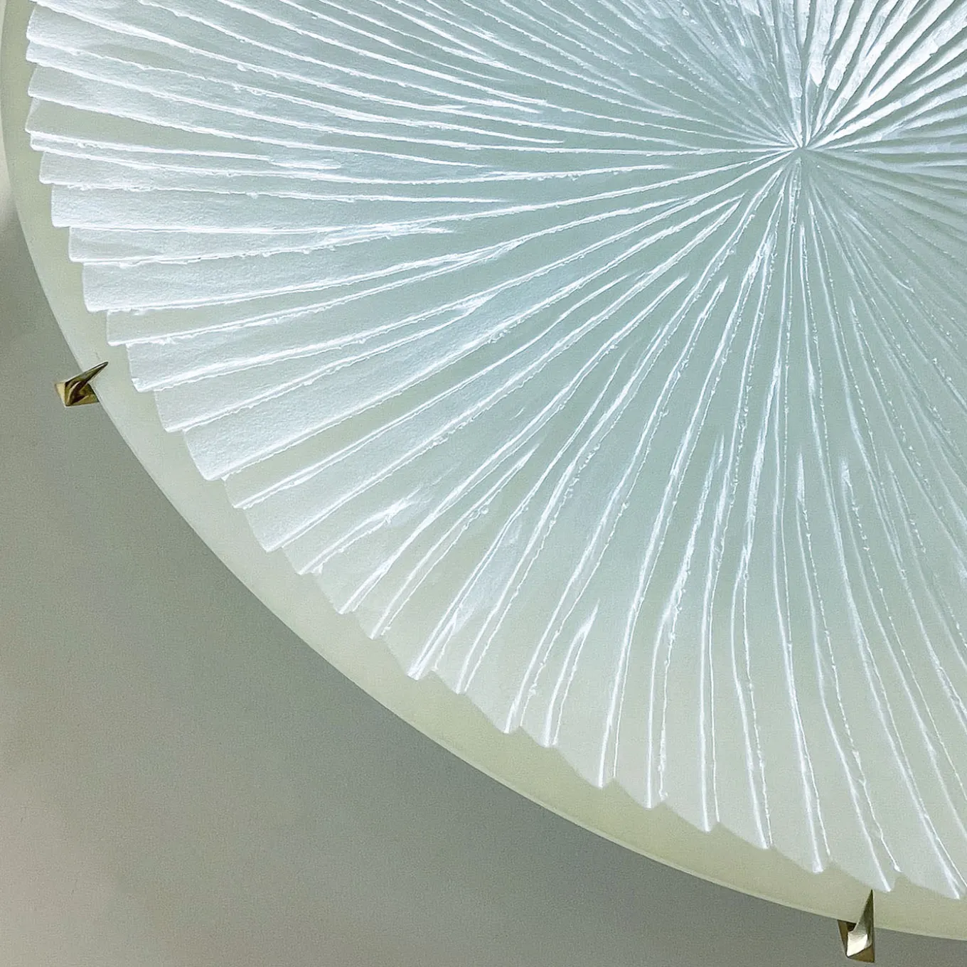 Placca a parete concava bianco perla