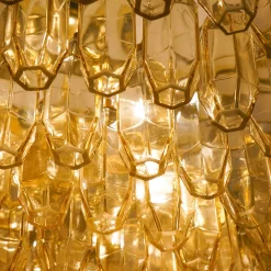 Plafoniera Prismatico 12 luci ambra