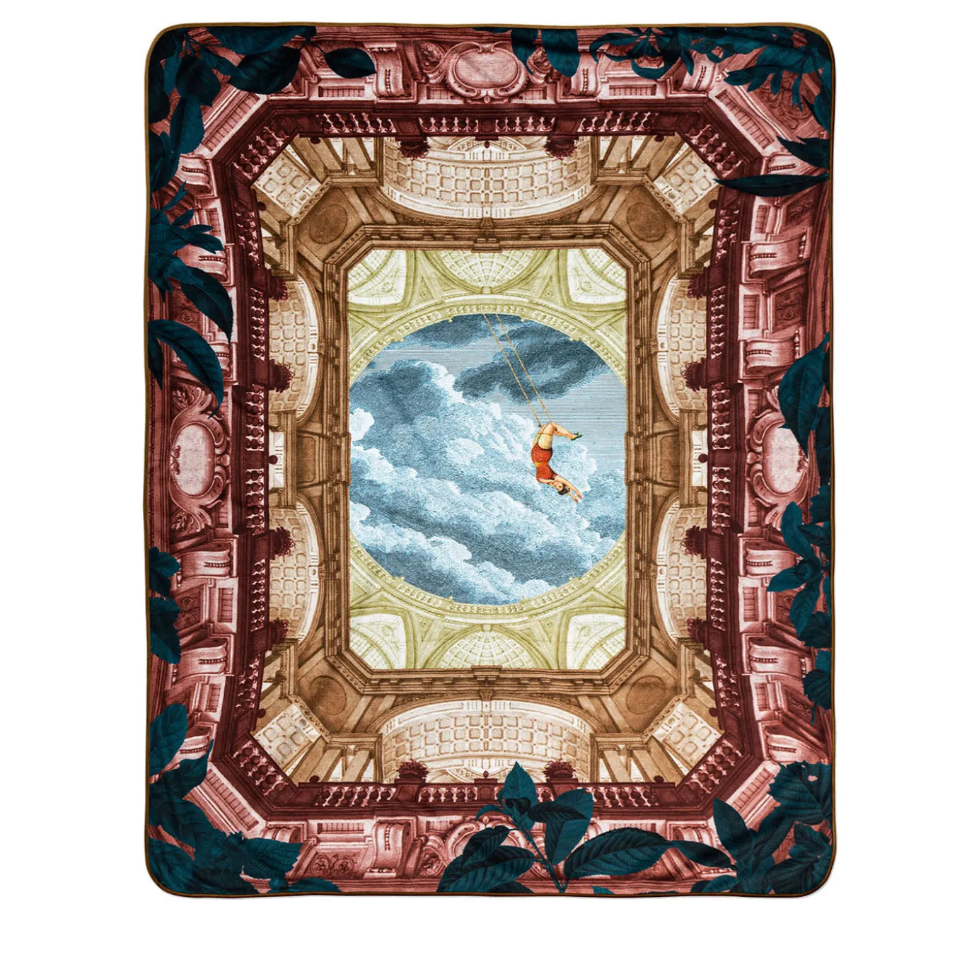 Plaid in velluto con acrobata e soffitto